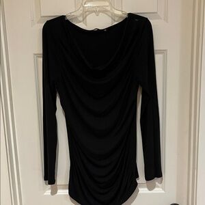 Tahari Black Draped Women's Top